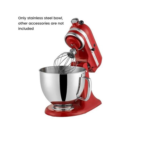 Bol En Acier Inoxydable 4,5-5 L Pour KitchenAid - Compatible K45SS, KSM75, KSM150, Etc. - Qualité Alimentaire, Lave-vaisselle