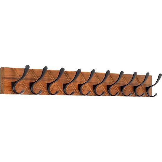 Porte-Chapeaux Cowboy En Bois - Support Mural Pour Chapeaux, Casquettes - Pour Entrée, Vestiaire, Salon
