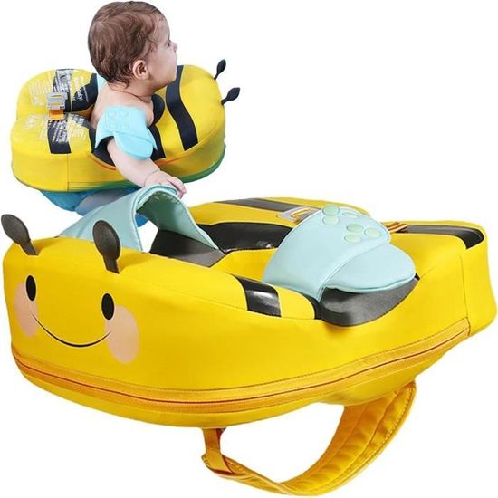 Bouée Bébé Gonflable – Anneau De Natation 6 Mois-3 Ans – Auvent UPF50+ – Double Airbag – Sécurisée