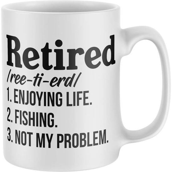 Mug Pêcheur - "Things I Do In My Free Time" - Cadeau Humour - Céramique