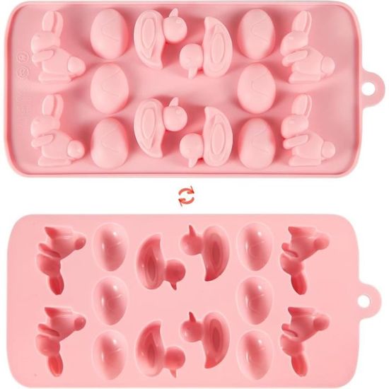 Moule double à canard professionnel avec 3 pinces 70 x 70 mm