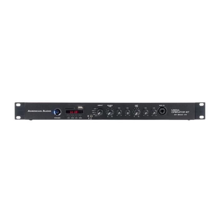 Lecteur multimédia MP3 / Bluetooth conçu pour les installations permanentes ADJ MEDIA OPERATOR BT Noir