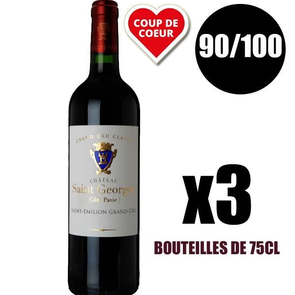 X3 Château Saint-Georges (Côtes Pavie) 2015 75 cl AOC Saint-Emilion Grand Cru Classé Rouge Vin Rouge
