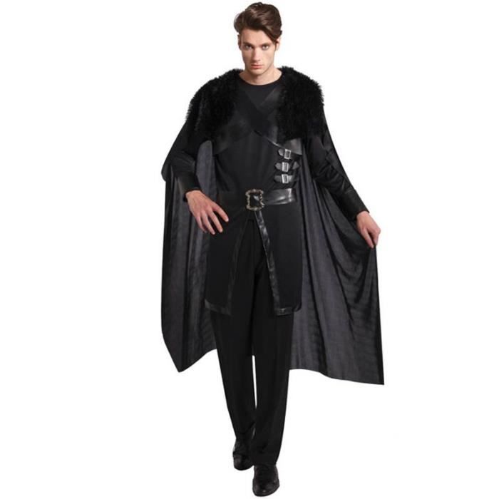 HAUT ET CAPE CHEVALIER NOIR ADULTE