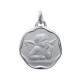 Pendentif médaille ange pour baptême naissance en argent + chaîne octo