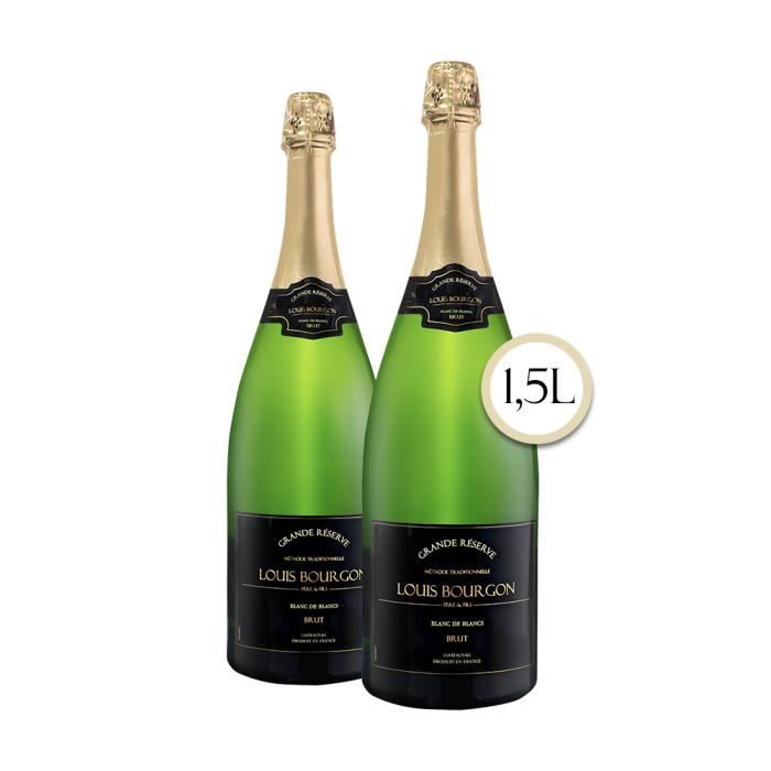 Pack 2 Louis Bourgon Grande Réserve Blanc de Blancs Brut Magnum 1,5L