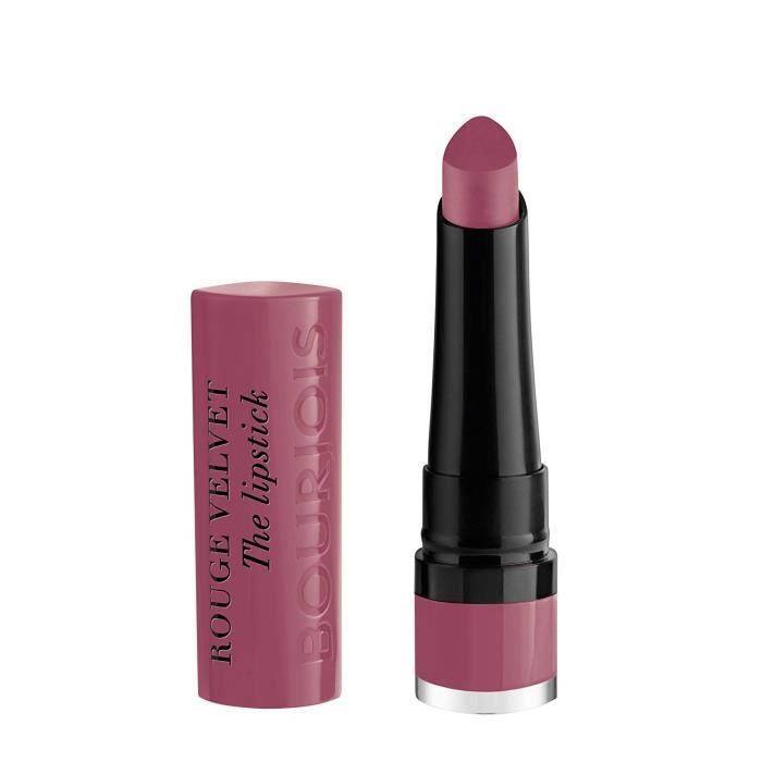 Bourjois - Rouge Velvet The Lipstick, Rouge à lèvres - 19 Place des Roses - 2.4 g (0.08 oz)