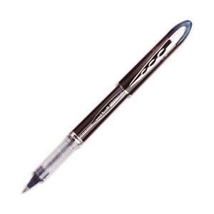UNIBALL LOT DE 12 Stylos roller pointe métal fine encre liquide bleue-noire UNI BALL VISION ELITE UB200