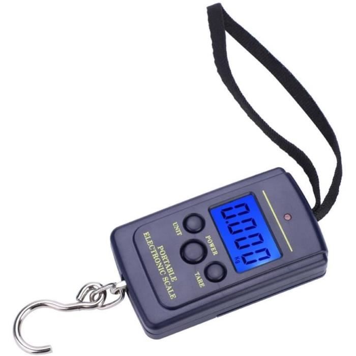 Accessoires de voyage 40Kg LCD Balance Electronique Numérique Balance Portative Electronique de Pêche Peson Numérique Po 52866