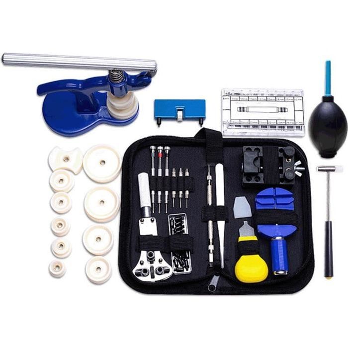 Kit Réparation Montre Outils Professionnel Deluxe, Bracelet Lien Pin Remover, Montre Outil De Presse Avec Nylon Dies - 406Pcs