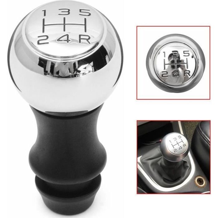 5-Vitesse Pommeau Levier de Vitesse Pour Peugeot 106 206 207 306 307 308 406 508 605