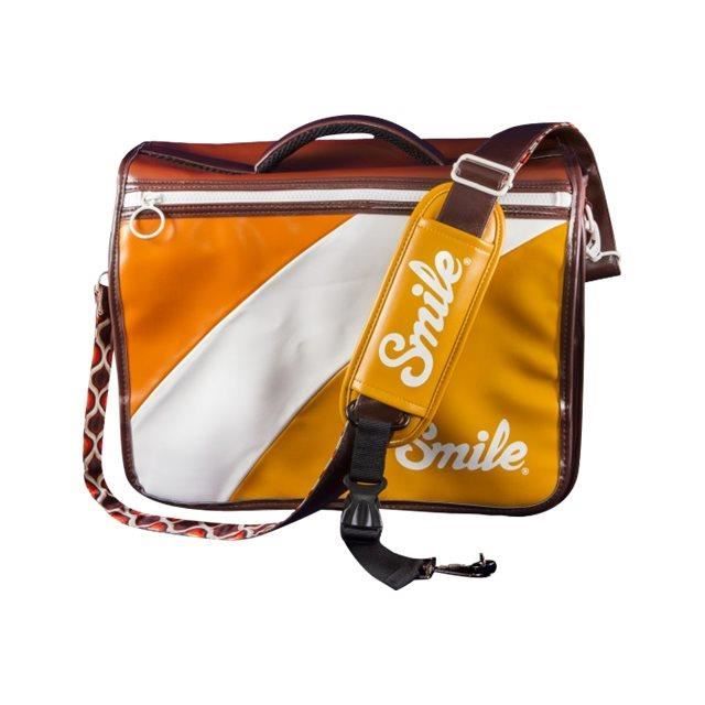 Smile Reversible 70s HOME L Sac à bandoulière pour appareil-photo avec objectifs et notebook nylon, cuir polyuréthane
