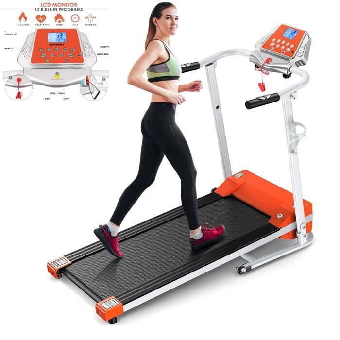 BESPORTBLE Tapis de course - Moteur de 1.5 HP - 10km - Charge maximale 100kg