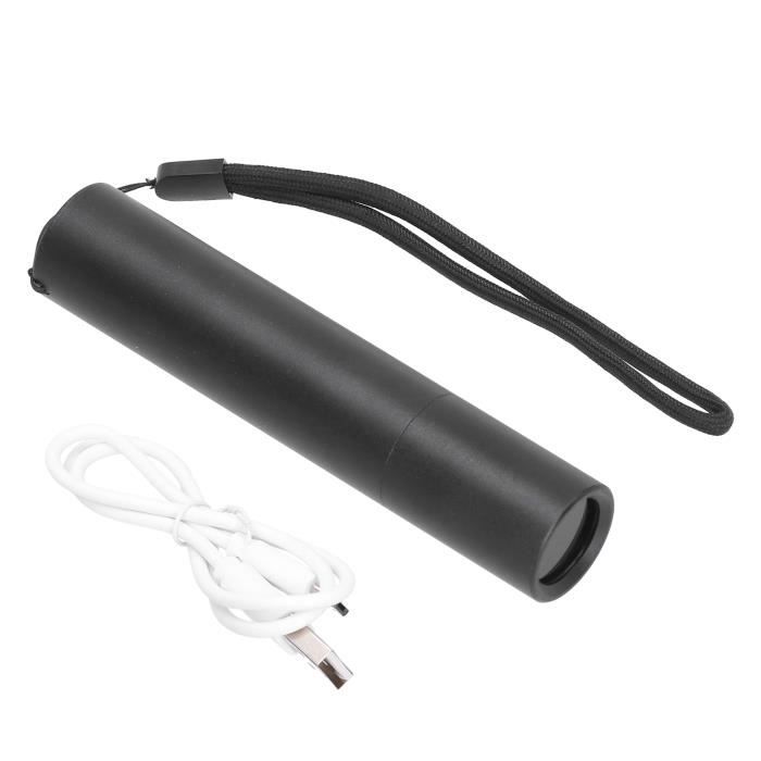 Cikonielf Teigne Lumière 365nm LED torche ultraviolette lumière violette fluorescente entrée USB sortie lampe de poche