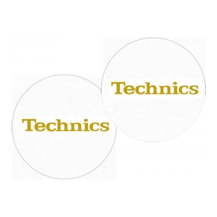 Feutrines Slipmats Technics Gold On White