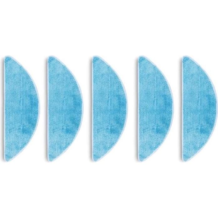 Lingette Serpillière Microfibre De Nettoyage Humide Compatible avec Les Robots Aspirateur Ecovacs Deebot 605 / 601/600 /U2 Pack De 5
