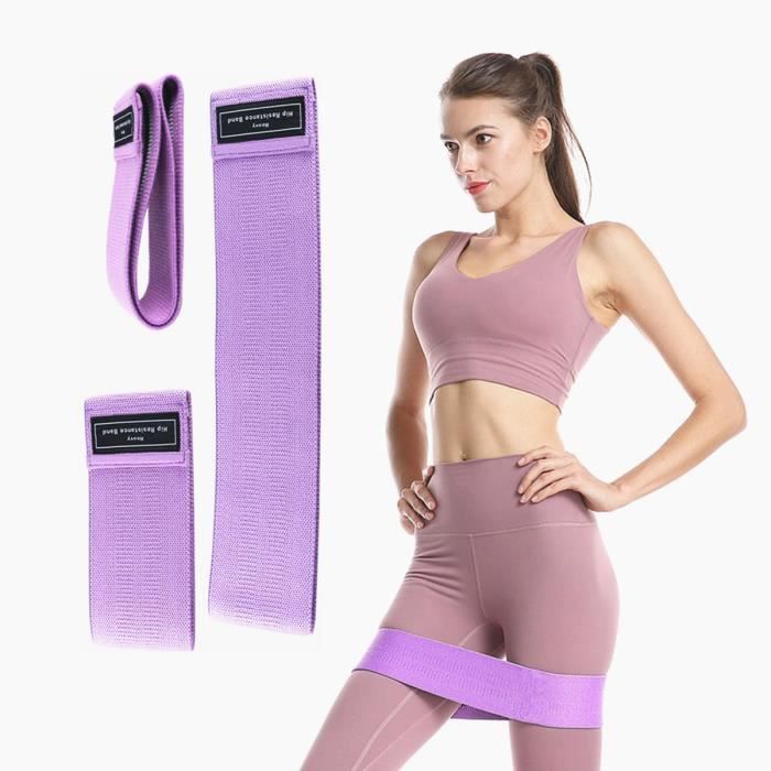 SPORT Bande Elastique Fitness en Tissu Bande de Resistance pour Hommes Femmes Musculation Yoga Pilates Rééducation - lourd 45-70 lbs