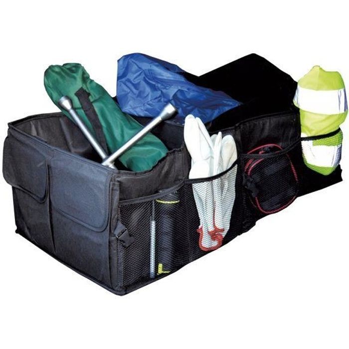 Rangement coffre de voiture - nombreux compartiments poches et filets
