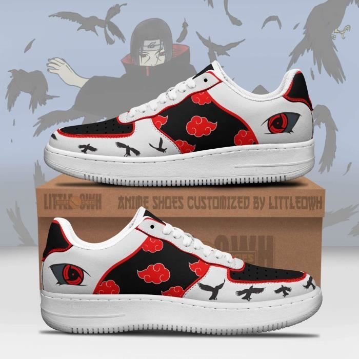 Baskets Anime Itachi Force Ones Naruto Akatsuki Chaussures de course pour Homme Femme