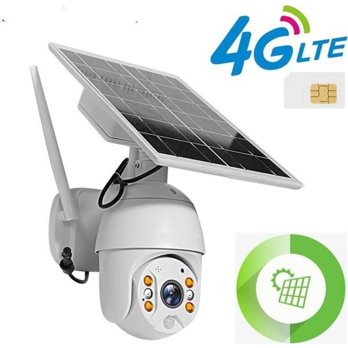 4G carte SIM caméra solaire 2MP HD Surveillance de sécurité extérieure ferme Ranch forêt longue veille étanche