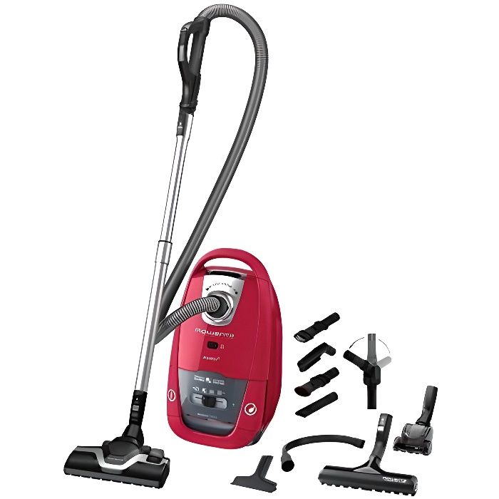 Rowenta RO7793EA Silence Force Allergy+ Home & Care Aspirateur traîneau avec Sac Rouge/Noir 450 W 4,5 l