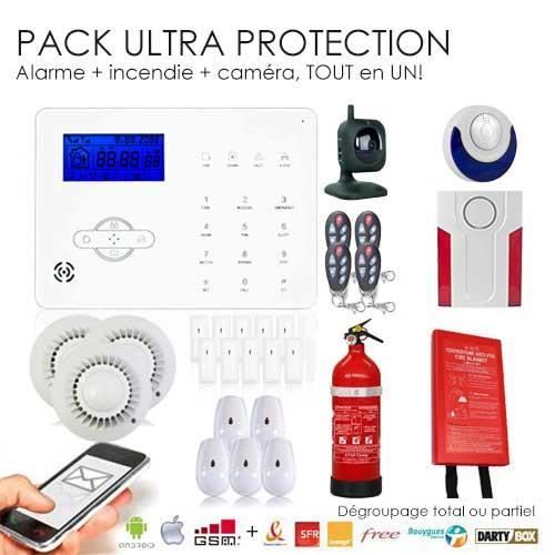Alarme ULTRA SECURITE, incendie et caméra IP