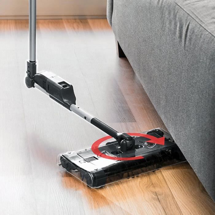 SHOP-STORY - Balai Electrique Rectangulaire Sans Fil Amazing 360° Magic Sweeper Multi Surfaces Gris Anthracite