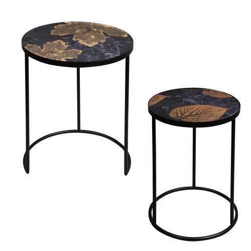Set de 2 sellettes folia basses - Table Passion NEURE Décoré