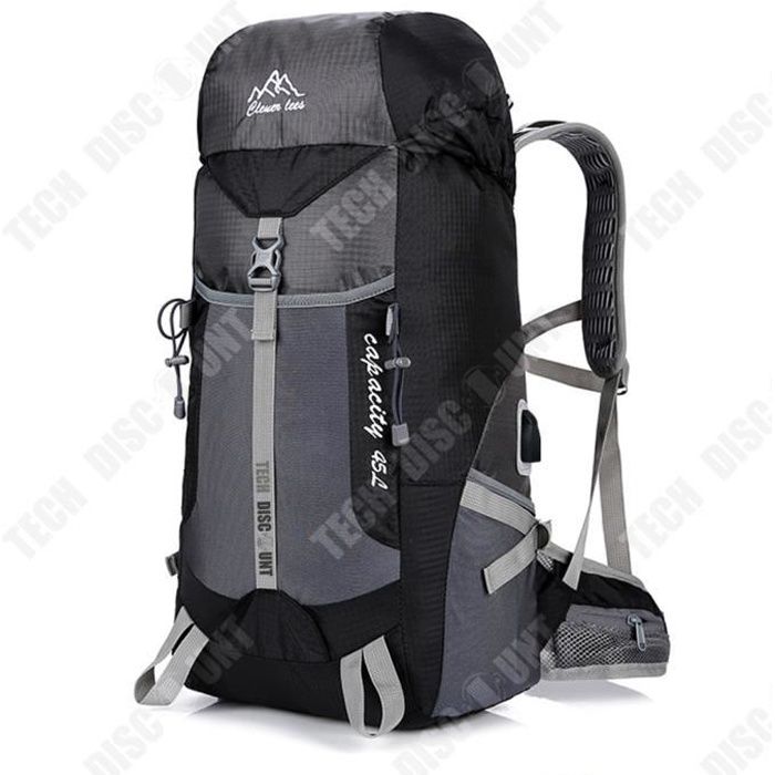 TD® Sac à dos de sport USB charge voyage randonnée sac à dos camping en plein air respirant étanche résistant à l'usure sac d'alpini