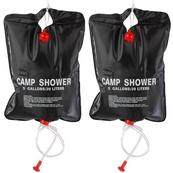 2 X 5 Gin Pêche Army Camp Camping solaire Propulsé Douches
