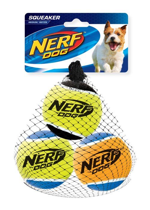 Comparer les prix de Balle - frisbee Nerf - VP6808E - Pack of 3 Balle de Tennis/Jouet Sonore pour Chien 6,5 cm