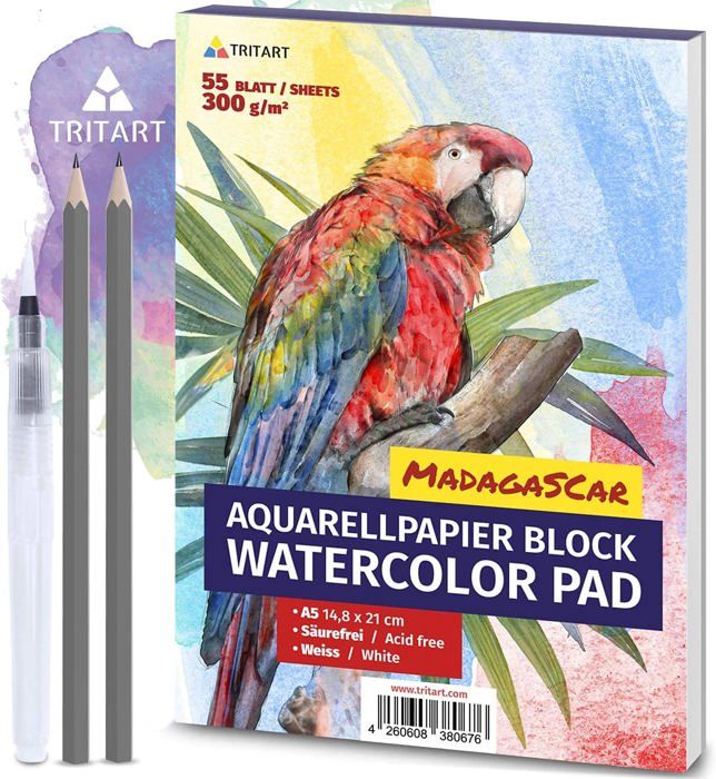 Depesche Princess Mimi – Set Aquarelle 10 Motifs Papier + 10 Couleurs + Pinceau, Coloriage Facile Pour Enfants, Activité Créative