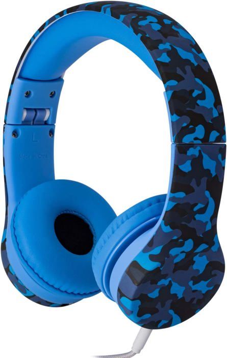 Casque Audio Enfant ONANOFF Buddyphone - Volume Limité à 85 DB, Pliable, Répartiteur De Jack, Très Résistant, Rose