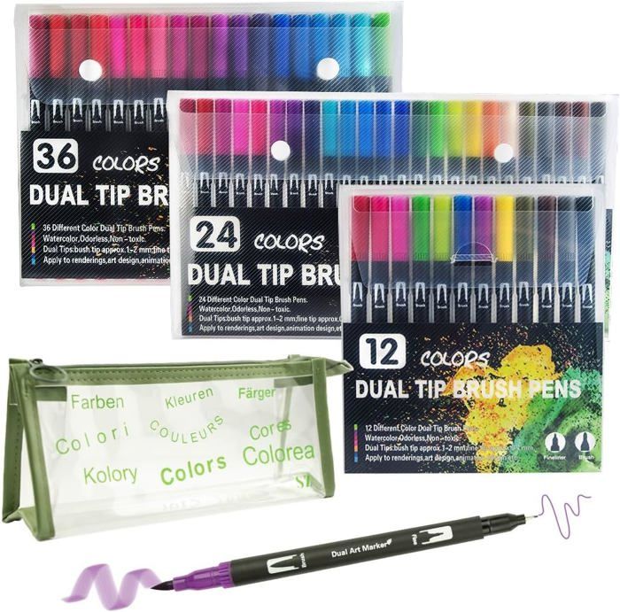 RUMOCOVO Stylos Feutres, Pinceaux De Coloriage, Calligraphie, Dessin