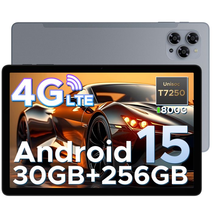 DOOGEE TAB G6 Tablette Tactile 11 Android 15 30 Go+256 Go Batterie 8000 mAh Caméra 13 MPFace ID WIFI/Dual SIM Tablet – Gris