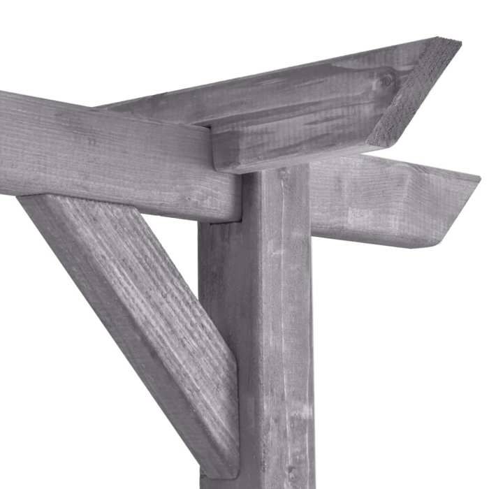 Bon plan Pergola de jardin - JILI HOT - Gris 200x40x205cm - Bois de pin imprégné - Pour jardin/Mariage Thome4298346