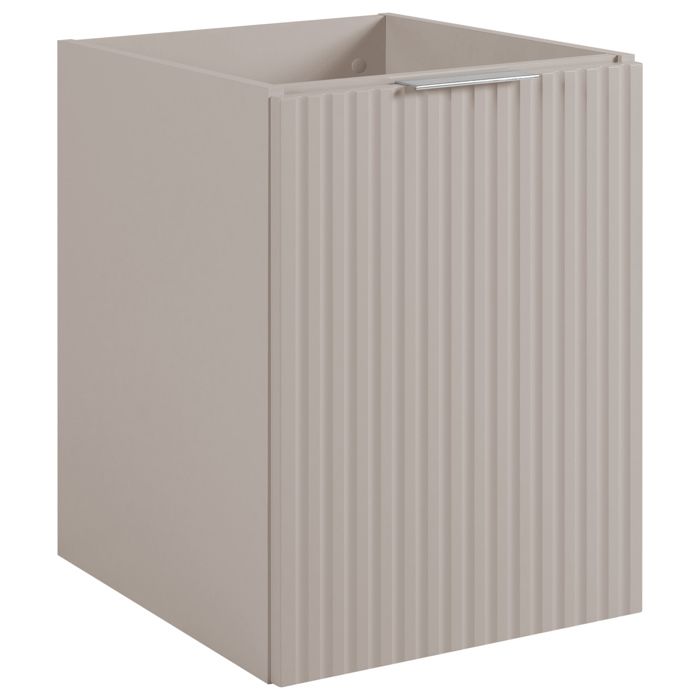 Meuble sous Lavabo 40 cm FLOW & MODERN - Façades rainurées - avec 1 tiroir - Cachemire - 40 x 46 x 57 cm