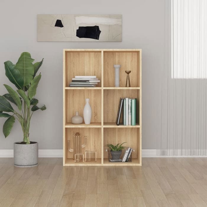 SALE 2025Bibliothèque Moderne - Colonne Étagère Buffet - Chêne sonoma - 66x30x98 cm - bois dingénierie273 Kg 8986
