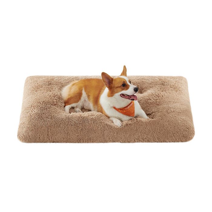 Comparer les prix de Panier Pour Chien, Canapé, Lit Pour Animaux, 110 X 73 Cm, Rembourrage Moelleux, Lavable, Coussin Pour Chien, Marron Camel