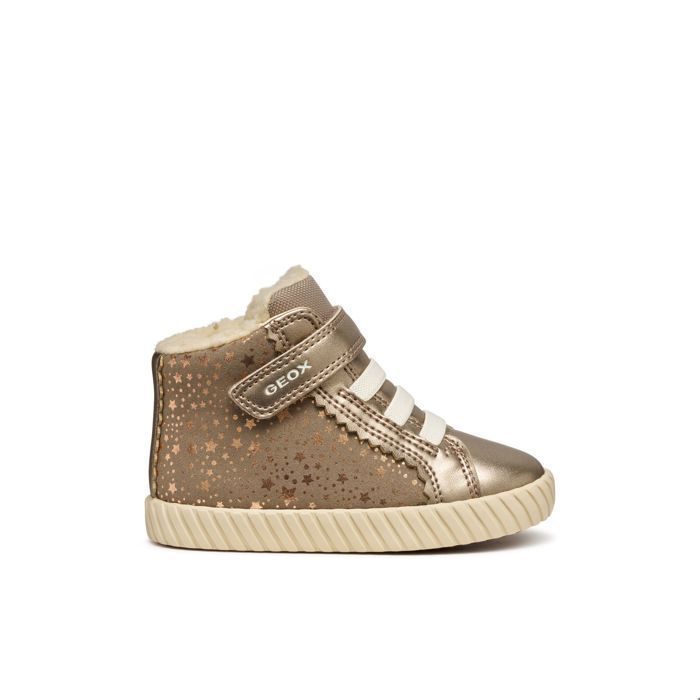 Geox Mirroless — Baskets bébé fille beige confort et style