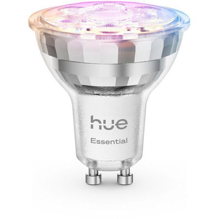 Spot LED connecté GU10 - PHILIPS HUE - Lumière blanche et colorée - 47 W - 2200-6500K - 345 lumens