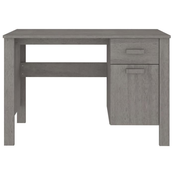 Bureau BURKE Gris Table à écrire - 1 PERSONNE - HAMAR Gris clair 113x50x75 cm - Bois massif de pin BB318