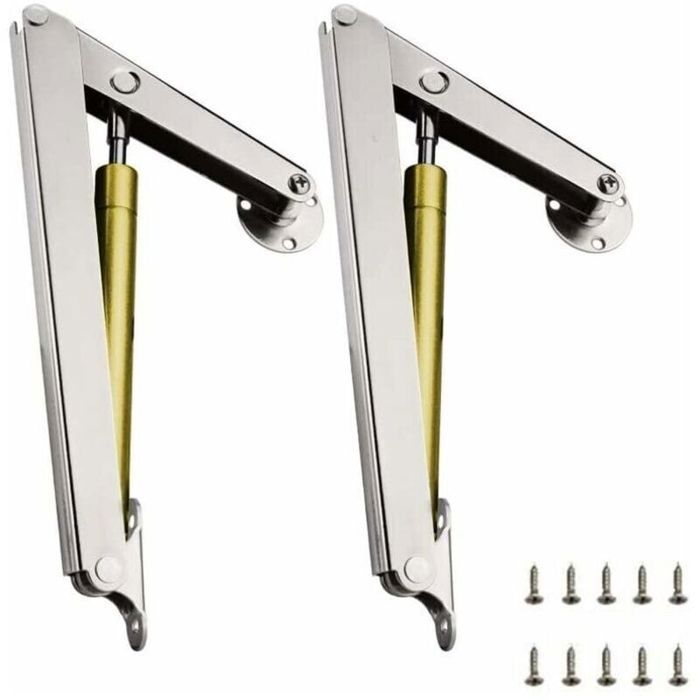 Vérin hydraulique pour meuble - PZCC - 150N - 2 pièces - Acier laminé à froid - 130x65 cm max - Profondeur min 23 cm