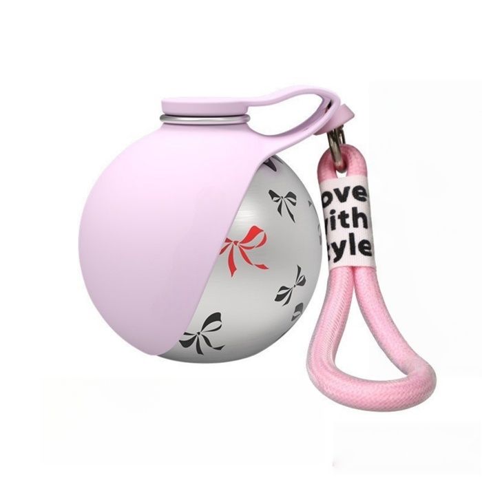 Gourde pliable en acier inoxydable 304 distributeur deau portable pour chiens et chats en extérieur-rose