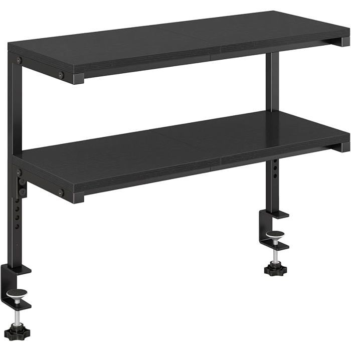 Étagère de Bureau à Pince 58 cm Grandes étagères Extension de Bureau repositionnement Flexible sans 58x42 5CM Noir VITRINE