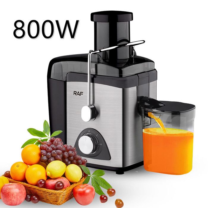 Extracteur de Jus 800w Centrifugeuse  Presse-agrumes électrique Grand Bouche Extracteur de jus double vitesse Séparation mousse