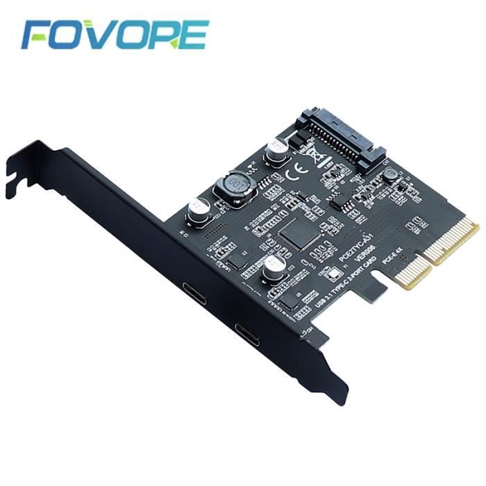 Carte d'extension pci-e pci vers usb 3.0 gen 2 type a type en ance Carte d'extension pci-e pci vers usb 3.0 gen 2 type a type en ance
