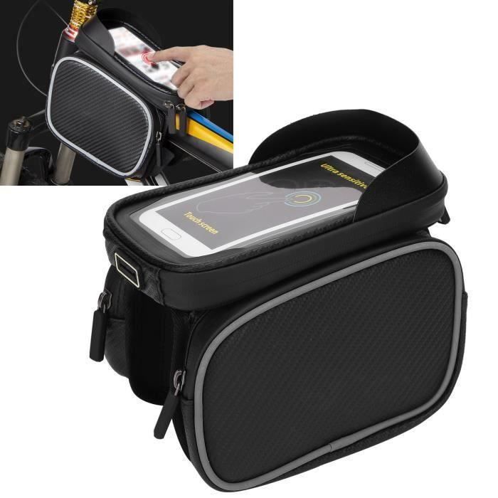 Double Sac Vélo Avant Tube Cadre Avec Etui PourTéléphone Portable Ecran