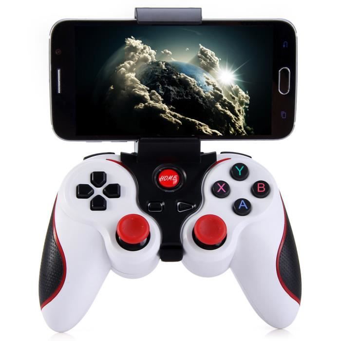 Manettes de Jeu sans Fil Bluetooth Contrôleurs pour Smartphone Android Blanc