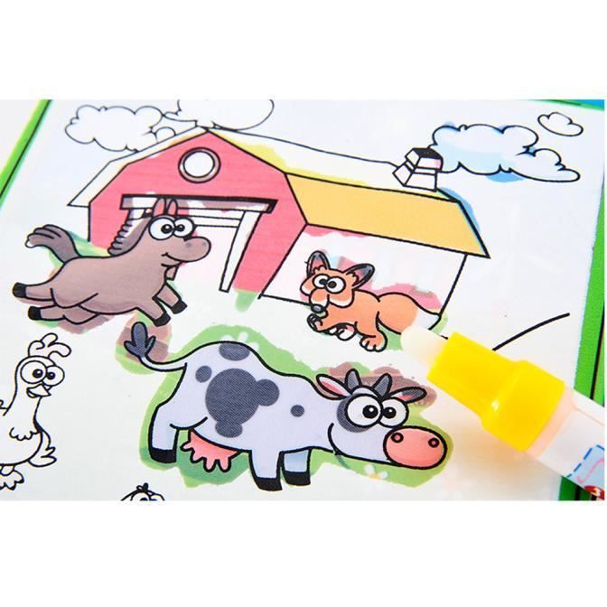 Magic Water livre de dessin Coloriage livre Doodle Magic PEN animaux